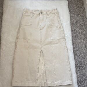 Habitual Cream Denim Skirt